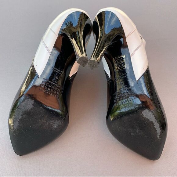 Maison Margiela Patent Leather Spectator Ankle Bootie Black and White,‎ Size 7.5 - Picture 5 of 12